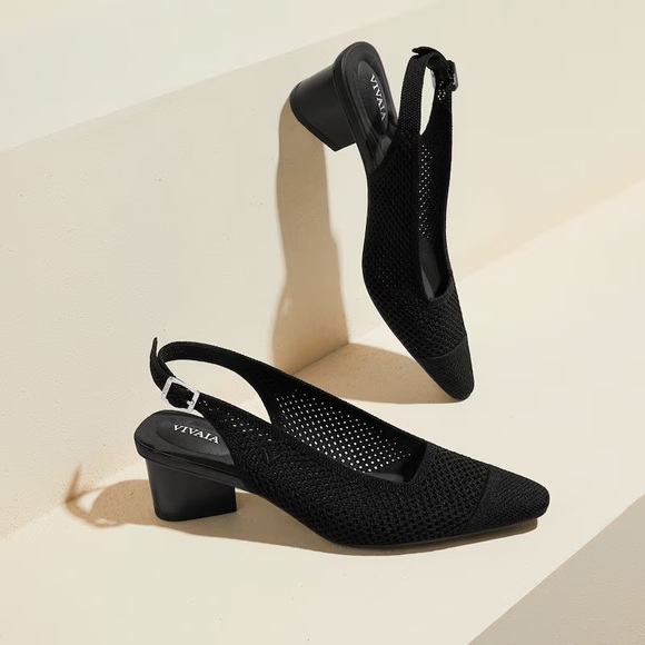 Vivaia Shoes - Vivaia Pointed-Toe Slingback Sandals (Leah Pro) Heels Black Size 38